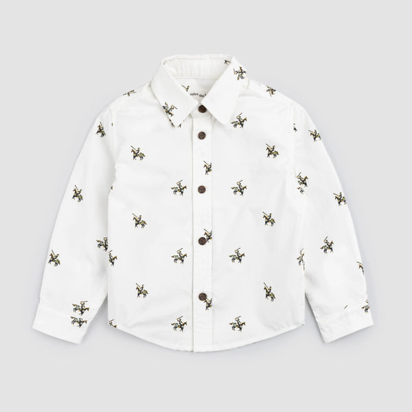 Knight Print Button Down Shirt