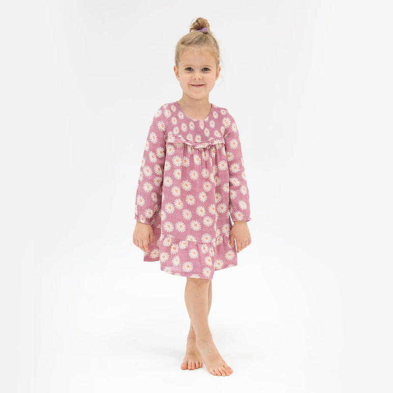 Daisy Dynamo - Smocked Ruffle Dress and Ribbed Legging