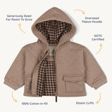 Organic Quilted Hooded Jacket