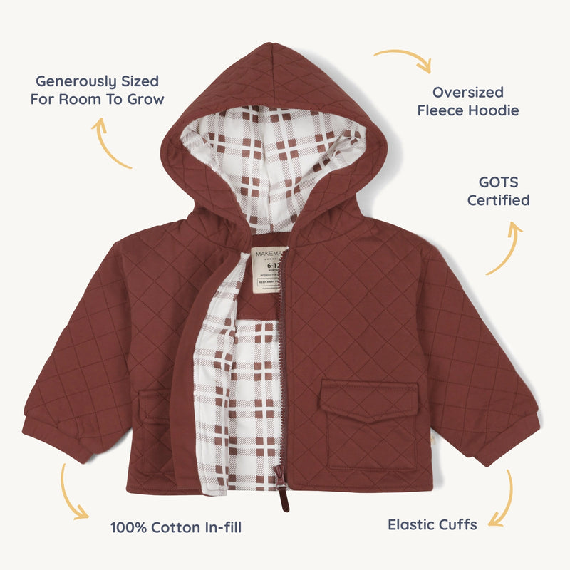 Organic Quilted Hooded Jacket