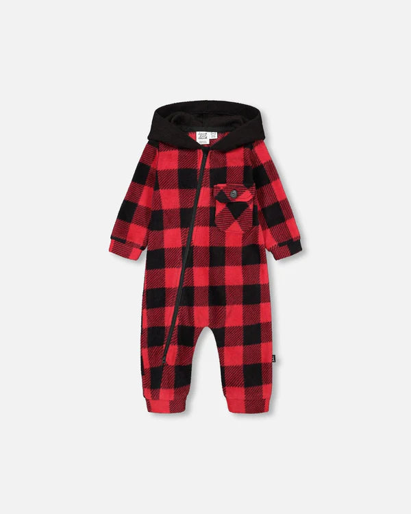 Polar Hooded Jumpsuit | Buffalo Plaid