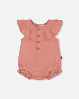 Organic Cotton Romper, Old Rose