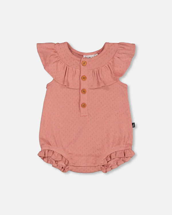 Organic Cotton Romper, Old Rose