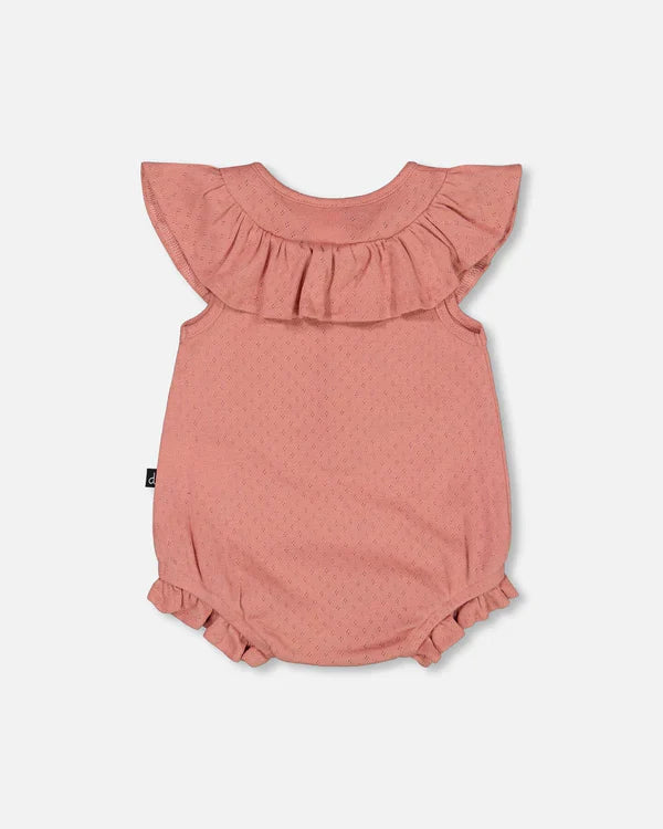 Organic Cotton Romper, Old Rose