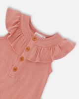 Organic Cotton Romper, Old Rose