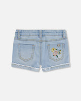 Short Jeans with Embroidery