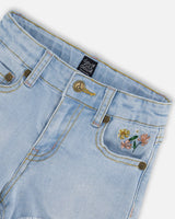 Short Jeans with Embroidery