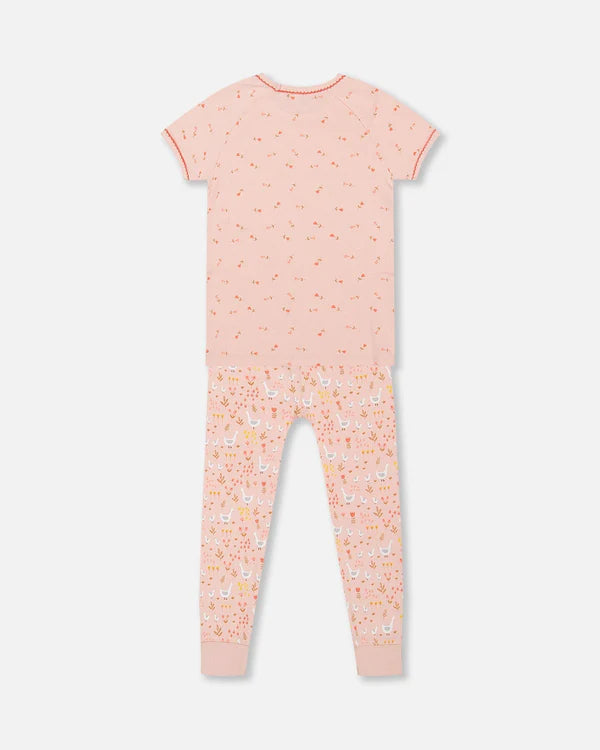 2 Piece Organic Pajamas - Printed Goose Set