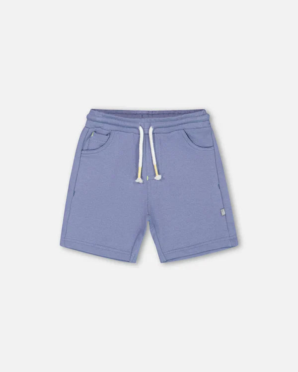 French Terry Short, Stonewash Blue