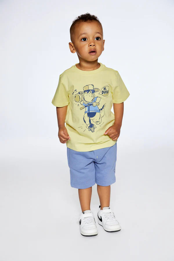 Organic Cotton T-Shirt With Print, Lime