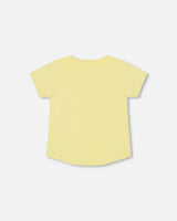 Organic Cotton T-Shirt With Print, Lime