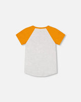 Palm Tree & Surf Raglan T-Shirt, Orange