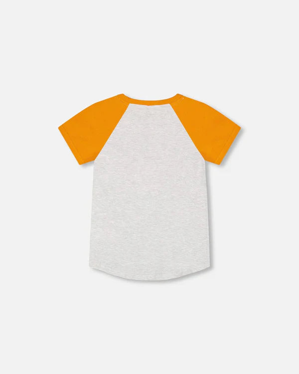 Palm Tree & Surf Raglan T-Shirt, Orange