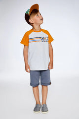 Palm Tree & Surf Raglan T-Shirt, Orange