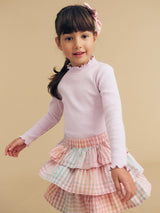 Rainbow Check Frill Skirt