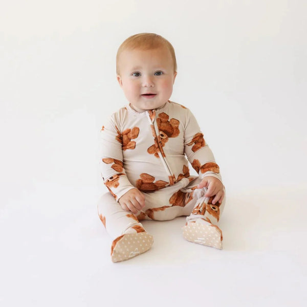 Teddy Freddy Zippered Footie One Piece