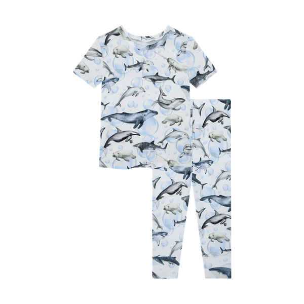 Posh Peanut Sharkly Short Sleeve Pajamas