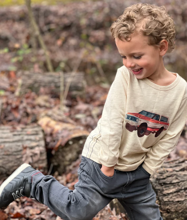 Bronco Cherokee Raglan Printed Tee - The Gray Dragon