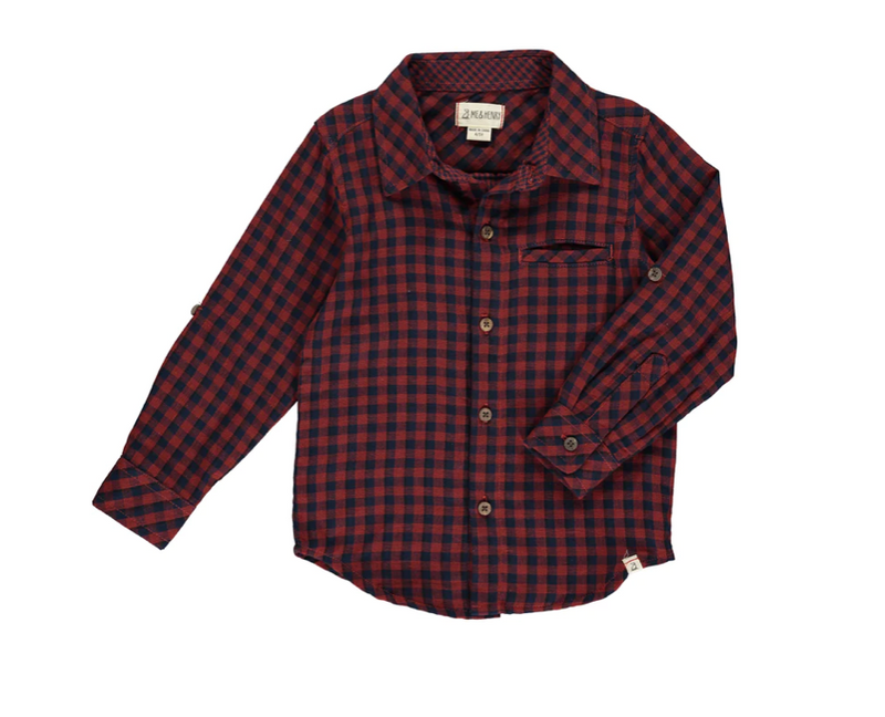 Atwood Rusty/Navy Plaid Shirt - The Gray Dragon