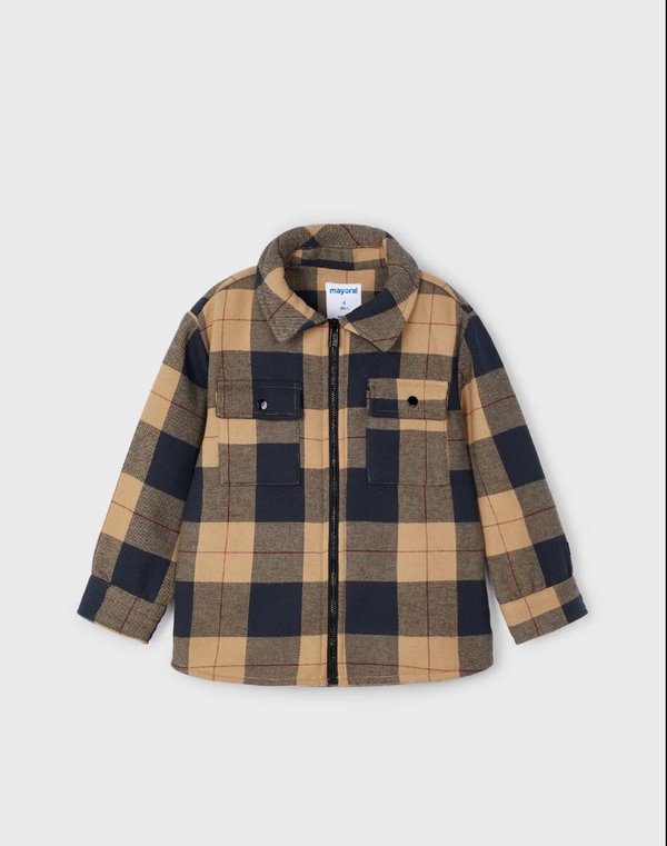 Mayoral Mini Boy Check Long Sleeve Jacket