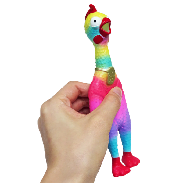 Tie-Dye Mini Rubber Chicken