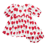 Baby Girls Evelyn Dress Set - Red Tulips