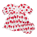 Baby Girls Evelyn Dress Set - Red Tulips