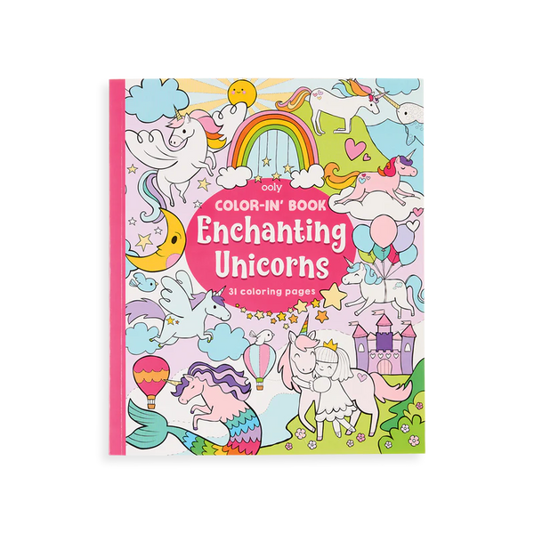 Color-In Book : Enchanting Unicorns - The Gray Dragon