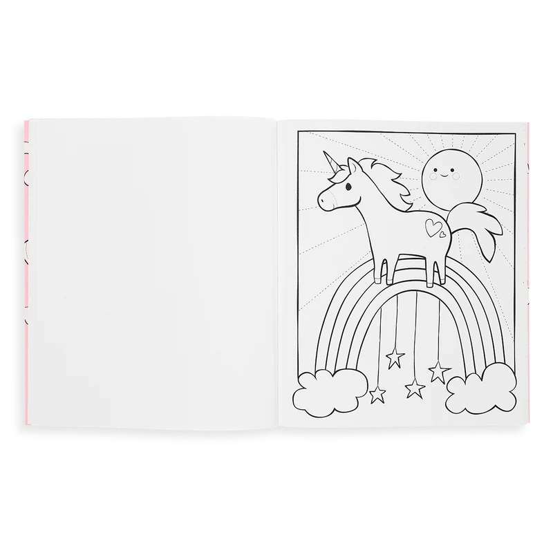 Color-In Book : Enchanting Unicorns - The Gray Dragon