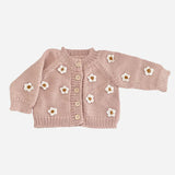 Cotton Flower Cardigan (Blush)