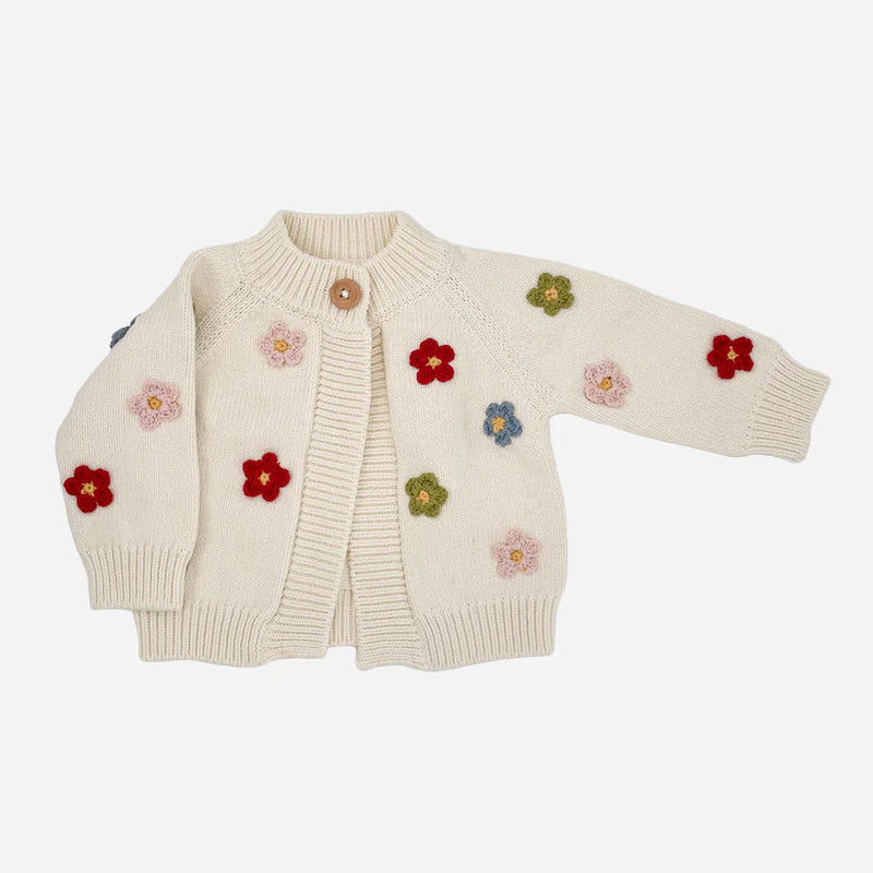 Cotton Flower Cardigan (Multi)