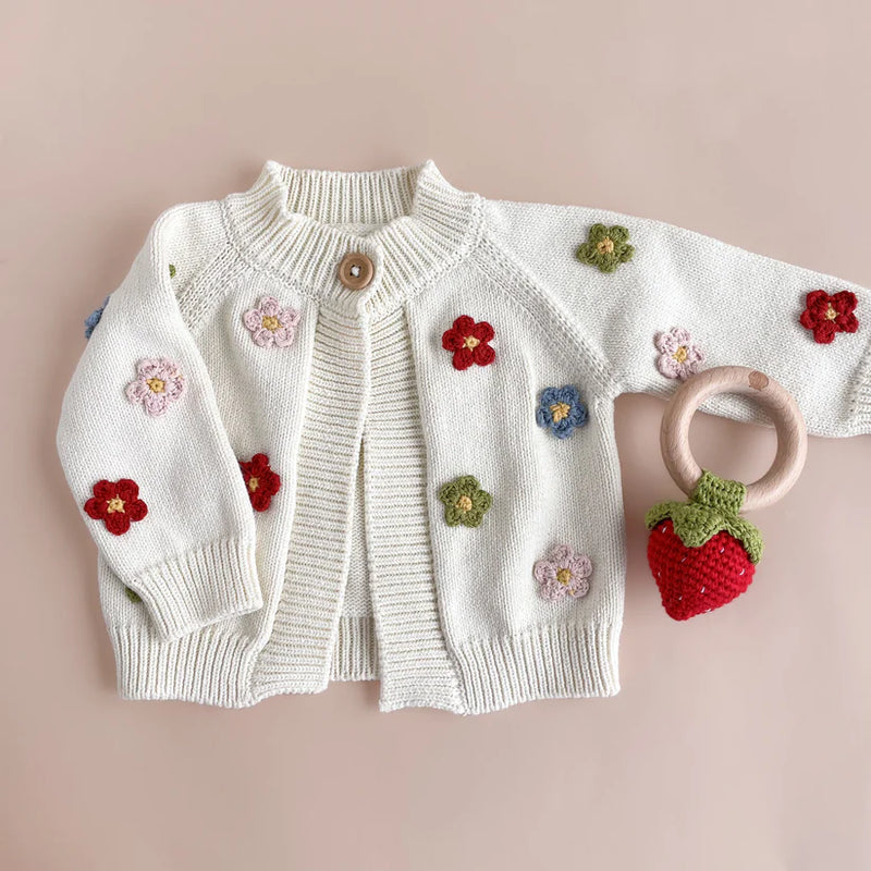 Cotton Flower Cardigan (Multi)