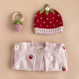 Cotton Strawberry Flower Cardigan