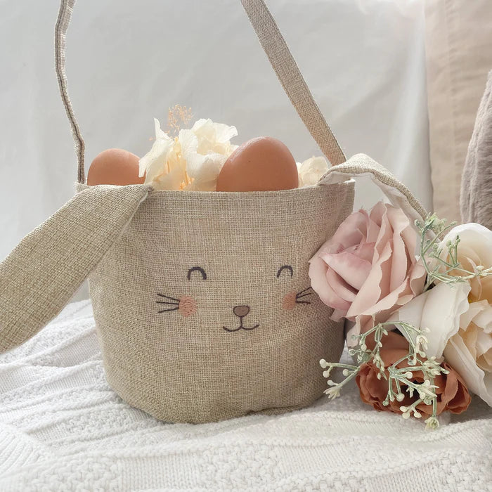 Bunny Easter Basket - Taupe - The Gray Dragon