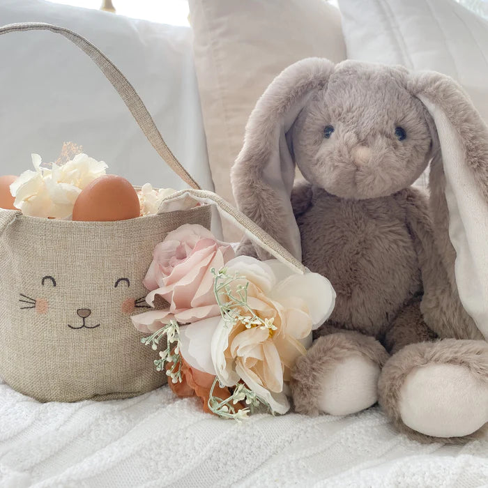 Bunny Easter Basket - Taupe - The Gray Dragon