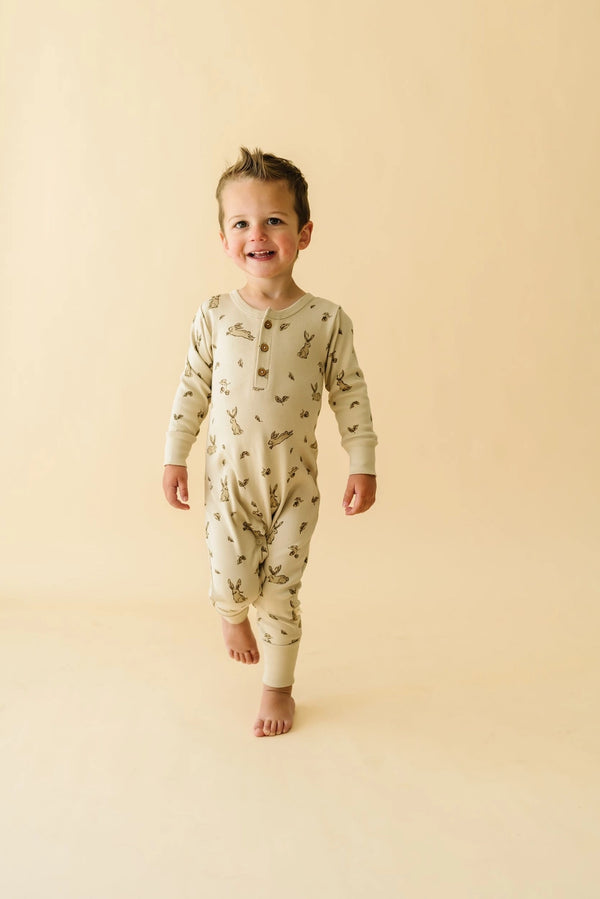 Organic Bunny Hop Button Romper