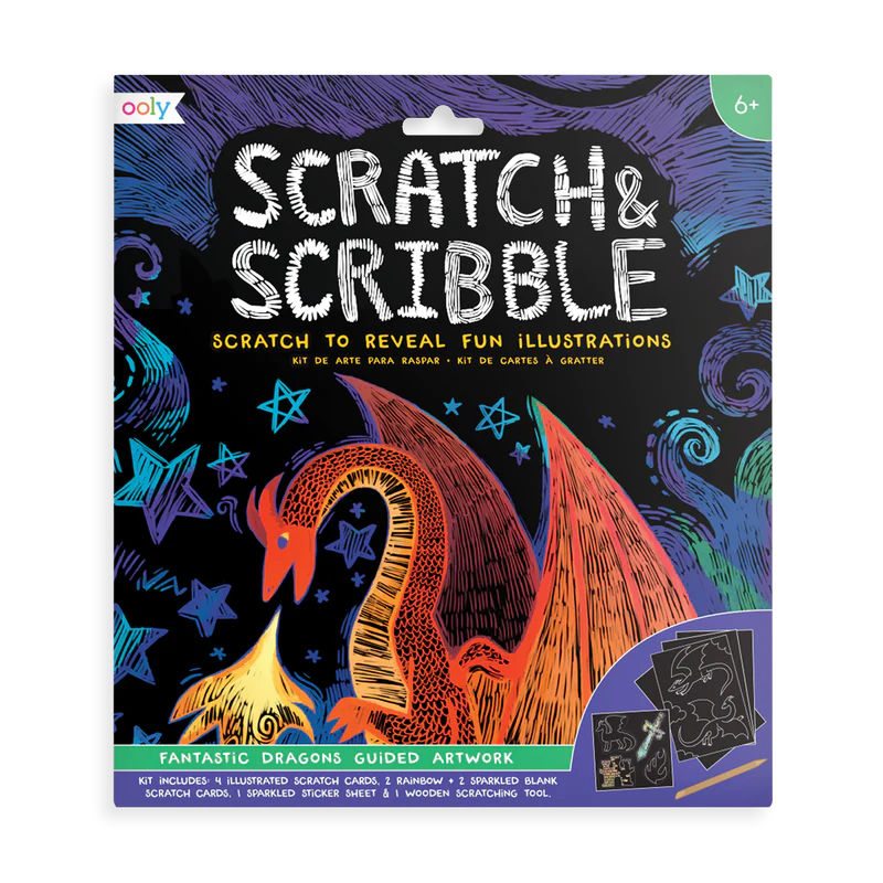 Scratch & Scribble - Fantastic Dragons - The Gray Dragon