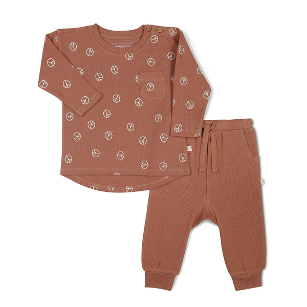 Organic Peace Long Sleeve Tee & Pant Set