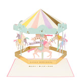 Carousel Standup Birthday Card