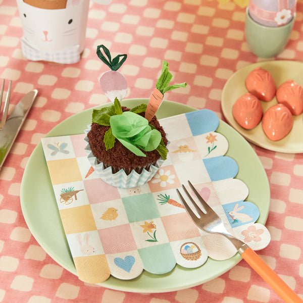 Easter Icon Checkerboard Large Napkins