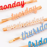 Enamel Week Day Hair Slides