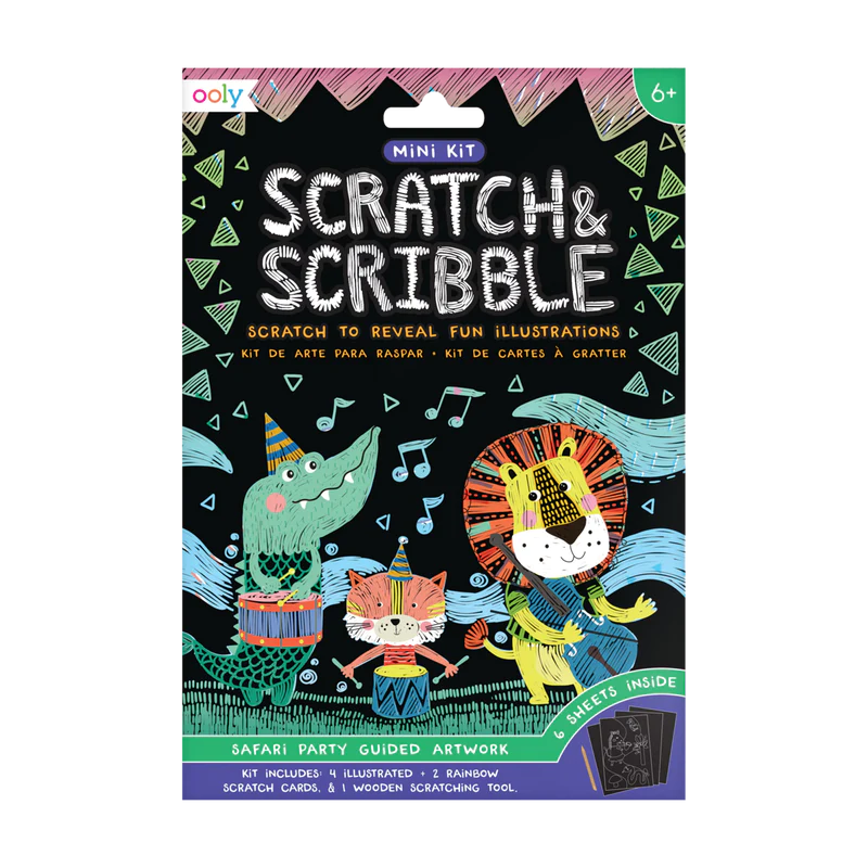 Mini Scratch & Scribble - Safari Party - The Gray Dragon