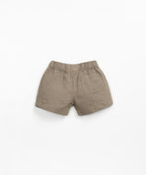 Baby Khaki Linen Shorts by PlayUp