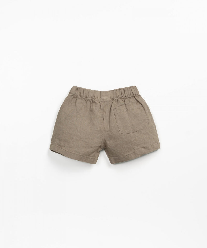 Baby Khaki Linen Shorts by PlayUp