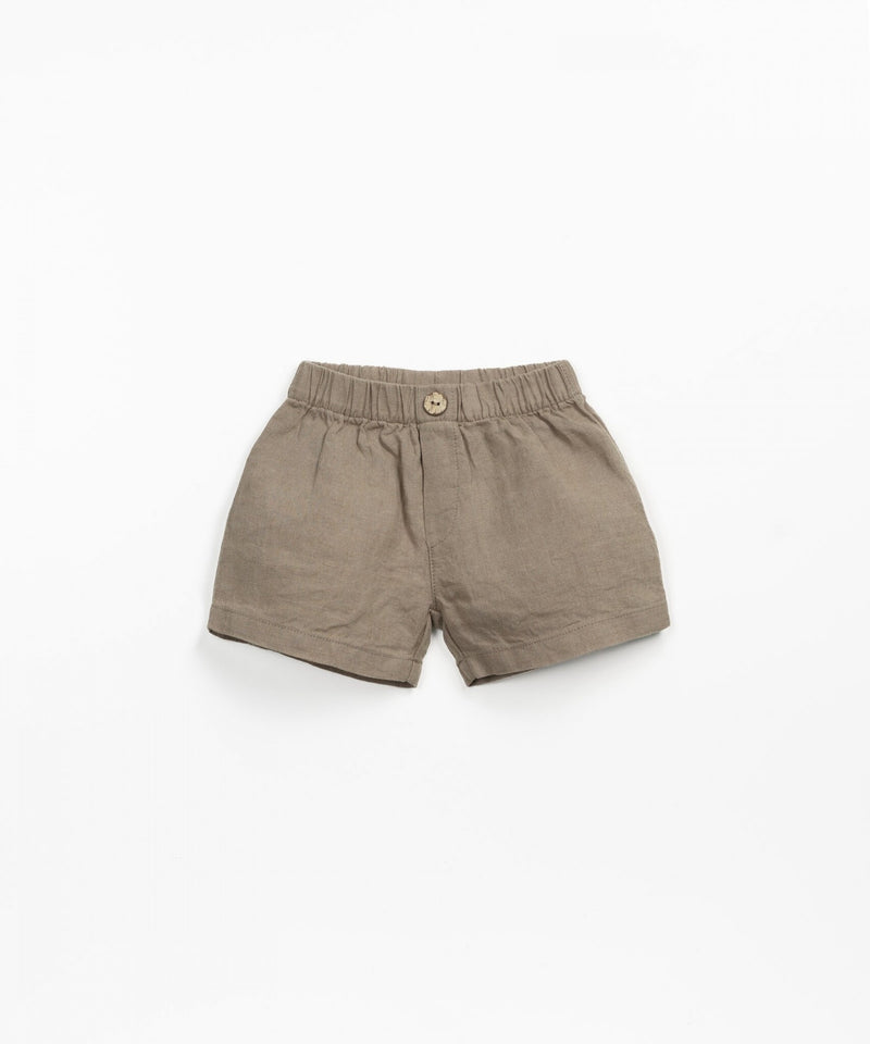 Baby Khaki Linen Shorts by PlayUp