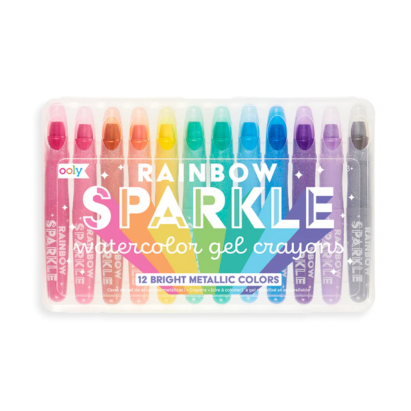 Rainbow Sparkle Metallic Watercolor Gel Crayons - The Gray Dragon