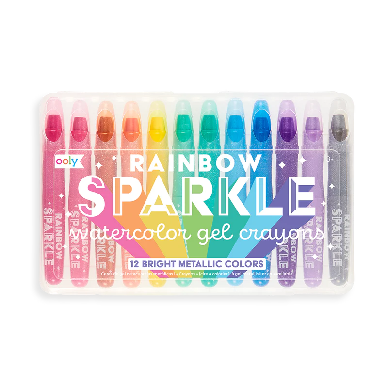 Rainbow Sparkle Metallic Watercolor Gel Crayons - The Gray Dragon