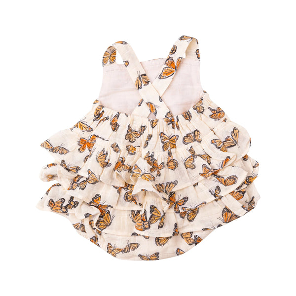 Ruffle Sunsuit - Painted Monarch