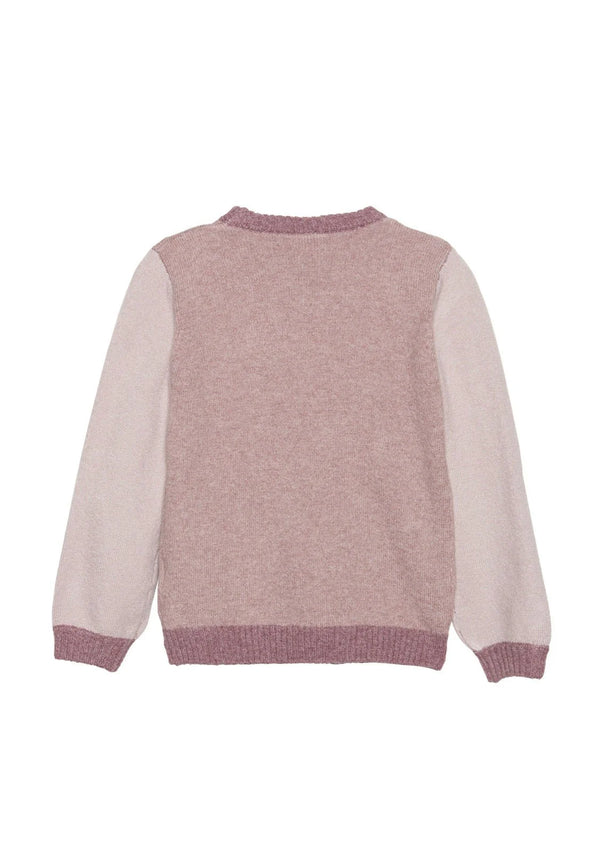 Rose Pink Pullover Long Sleeve Knit Sweater