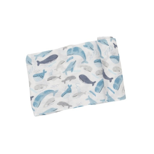 Swaddle Blanket - Blue Whales